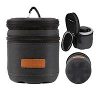 TARION Pro Estuche duro para lente de cámara acolchada con correa de hombro para DSLR SLR Lente profesional a prueba de golpes Bolsa de almacenamiento Negro Tamaño S 3.5 x 3.5 pulgadas