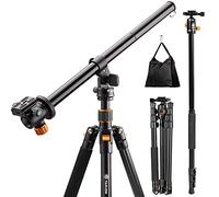 TARION Q550 Trípode Cámara y Brazo Extensión Columna Central con rotación Horizontal 360°y Vertical 180°y Sacos de Arena MAX 155 cm Carga 6 kg para Viajar Foto