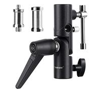 TARION Soporte de Flash para cámara, Soporte Giratorio Tipo H, Soporte de luz de inclinación, Paraguas de Metal, Adaptador de 180 ° Ajustable para trípode de Montaje de lámpara de 1/4 "3/8"