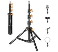 TARION Soporte de luz 130 cm - Lámpara de Metal Trípode Trípode de Mesa Trípode de Piso para Estudio Fotografía al Aire Libre Anillo de luz Luz de Flash