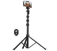 TARION Soporte de trípode para teléfono Extensible Selfie Stick Trípode con rotación de 360 ° Soporte de Abrazadera para teléfono Inteligente y Control Remoto Bluetooth TPP-Lite