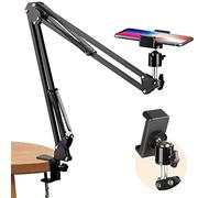 TARION Soporte para teléfono Celular Soporte de Video Brazo articulado Brazo de Soporte Flexible para videografía de fotografía Plana en Vivo (Negro)