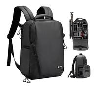 TARION TR-L Mochila para cámara Mochila impermeable para cámara con compartimento para computadora portátil de 14 '', Mochila profesional de gran capacidad con cubierta para la lluvia