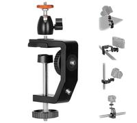 TARION Trípode con súper Abrazadera con rótula de Bola: Trípode con Abrazadera en C para cámaras DSLR, Soporte de Abrazadera para cámara de aleación de Aluminio con Mini rótula de Bola(TR-C)