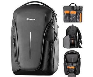 TARION ZONE Mochila para cámara Bolsa para cámara de gran capacidad con compartimento para computadora portátil de 15.6 '' Mochila profesional impermeable para fotografía