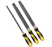TARIST Juego de limas para metal 3 piezas, 200mm. Juego de limas para hierro profesional incluye lima planas, lima redonda, lima semirredondas - trabajo para metal, madera y más