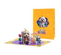 Tarjeta 3D de feliz cumpleaños emergente - Tarjetas de felicitación emergentes para cumpleaños, perro, nota de felicitación para niño, nieto, hijo, tía, mamá, hija, él, novio, novia, abuelo