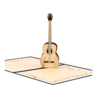 Tarjeta 3D de Guitarra Pop-Up con Sobre - Tarjeta de Papel Plegable Ideal para , Día , Navidad - Tarjeta de Felicitación con 3D Sorpresa para Esposo, , Papá, - Regalo Temático Musical