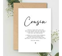 Tarjeta A5 de anuncio de embarazo con poema para primos con sobre, familia, anuncio de embarazo de primos, revelación de embarazo, amigos, primo sorpresa