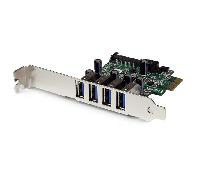 Tarjeta USB - StarTech.com PEXUSB3S4V Tarjeta Adaptador PCI-E Express USB 3.0 4 Puertos UASP