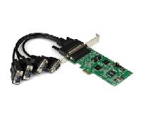 StarTech.com Tarjeta Adaptadora PCI Express PCIe de 4 Puertos Serie Serial Combo RS232 y RS485 RS 422 DB9 ( PEX4S232485 )