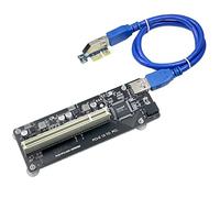 Tarjeta adaptador PCIe a PCI,PCI Express x1 a PCI Converter,Tarjeta extensor PCI-e con cable USB3.0 para tarjeta de sonido de escritorio