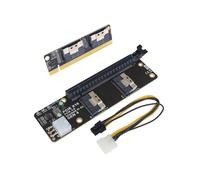 Tarjeta Adaptadora 2 en 1 de 2 Puertos SlimSAS 8I X2 A PCIE 4.0 X16 GEN4 para Tarjeta de Red, Tarjeta Gráfica, Tarjeta de Captura de Video
