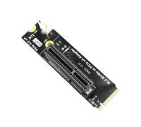 Tarjeta Adaptadora de Expansión M2 NVMe Key-M A PCI-e 4.0 X4 con Cable Alimentación SATA para SSD M.2 M Key 2260 2280