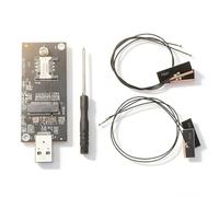 Tarjeta adaptadora de red Ethernet, NGFF M.2 KeyB a USB3.0 4G 5G WWAN adaptador de módulo con ranura SIM, para Wince, Linux, OS X (4 antenas)