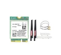 Tarjeta Adaptadora Inalámbrica MT7920 WIFI6 de 1800 Mbps con 5.2, 2,4 G/5,8 G, M.2 NGFF, Kit de Antenas de 10 DB para Win10/Win11