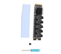 Tarjeta Adaptadora M.2 A Sata3.0 Tarjeta Convertidora De Disco Duro De Expansión De Disco Duro M.2 PCIE 16Gbps Sata 6G De 5 Puertos con Chip JMB585 para Windows Llinux OS X, Función PM De Soporte