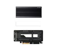 Tarjeta adaptadora M.2 NVMe SSD a PCIe 4.0 x4/x8/x16 con disipador de Calor de Aluminio (Compatible con hasta 22110) | EZConvert Ex Pro MB987M2P-2B