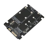 Tarjeta Adaptadora MSATA/M.2 NGFF a SATA III SSD, Adaptador Convertidor SSD Tarjeta Vertical para M.2 NGFF Compatible con 2242/2260/2280 Mm NGFF M.2 SSD o MSATA Compatible con SSD