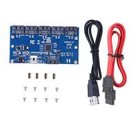 Tarjeta adaptadora multiplicadora de Puertos SATA Convertidor de 1 a 5 Puertos de Alta Velocidad Hub Vertical para Terminal de computadora Central con Entrada de alimentación de