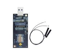 Tarjeta Adaptadora NGFF Key-B A USB 3.0 + Módulo WWan de 2 Antenas A Placa Adaptadora USB con Ranura para SIM. Compatible con Tarjetas NIC 3G/4G/5G.