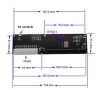 Tarjeta adaptadora PCI-E 16X 2230 M.2 M-Key para Oculink SFF-8612/1