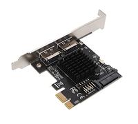 Tarjeta Adaptadora PCIE 1X a 2 Puertos eSATA, Alimentación Power Over eSATA 6.0Gbps, Entrada USB 2.0 9PIN y SATA 15PIN, Soporta XP/Linux
