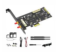Tarjeta adaptadora PCIE 2 en 1 a MSATA SATA3 para conexión de computadora y transferencia de datos de velocidad rápida eficiente