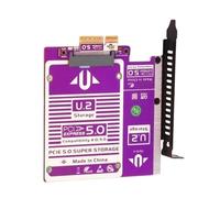 Tarjeta adaptadora PCIe 5.0 4X U.2 SSD con soporte vertical multiunidad y refrigeración avanzada