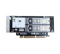 Tarjeta adaptadora PCIe 5.0 a NVMe 8X/X16 a tarjeta de expansión Coverter para 2230 2242 2260 2280