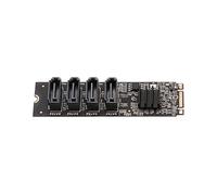 Tarjeta adaptadora PCIE a 4 puertos Sata3.0 PCIe a Sata3.0, tarjeta de extensión de transferencia de datos de expansión de 4 puertos, fácil instalación, expansión con controlador de transferencia de