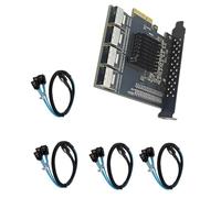 Tarjeta adaptadora PCIe a USB 3.0 de velocidad rápida de expansión de 4 puertos para computadoras de escritorio, placas base compatibles con 5 Gbps, tarjeta de expansión PCIe