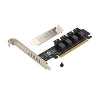 Tarjeta Adaptadora PCIe X16 4 Puertos U.2 NVME SFF8643 SFF8639 Tarjeta de Expansi¨®n Dividida con Indicador LED Transmisi¨®n Alta Velocidad Sin P¨¦rdidas