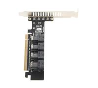 Tarjeta Adaptadora PCIE X16 a 4 Puertos U.2, PCIE X16 a U.2 NVME SFF 8643 SFF 8639 Tarjeta de Expansión Dividida PCIE, Compatible con PCIe 4.0, Compatible con Chasis 2U, Transmisión sin Pérdidas de Al
