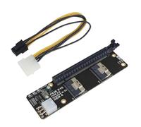Tarjeta adaptadora Slim SAS 8i x2 a PCIE4.0 x16 compatible con hasta 4 unidades NVMe SSD y 4 discos duros U2 SFF8654 tarjeta elevadora