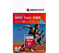Tarjeta AgfaPhoto SDXC 64 GB Alta Velocidad Clase 10 UHS I U1 V30