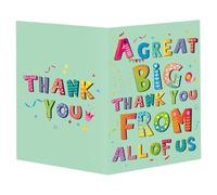 Tarjeta Agradecimiento Gigante, 40x27cm Tarjeta Agradecimiento Grande con Sobre Una Gran Tarjeta Agradecimiento Tarjeta Felicitación Despedida Gigante Regalos Maestros Jefes Amigos(Verde)