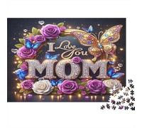 Tarjeta Amor Madre Rompecabezas Desafiante para Adultos Arte Te Quiero MAMÁ para Adultos Adolescentes y Mayores Gran Regalo 52x38cm/1000pzs