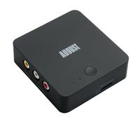 Tarjeta capturadora de vídeo sin PC - August VGB400 - Cable RCA para conversión de VHS a Digital, Hi8, Videocámara - Salida a HDMI, grabación en Micro SD o USB Máx. 64 GB - Negro