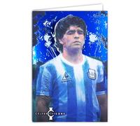 Tarjeta Celebrity Icons con licencia oficial Sidney Maurer futbolista profesional argentino - Tarjeta abierta blanca 23 x 17 cm con sobres blancos 12 x 17,5 cm - Para cumpleaños, salida de