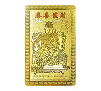 Tarjeta china , Dios de la riqueza, tarjeta de la suerte, dios chino de la riqueza, , tarjeta de talismán de oro para amigos de la familia, decorativa para la riqueza y la felicidad