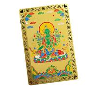 Tarjeta china , Dios de la riqueza, tarjeta de la suerte | Tarjeta tradicional china de oro para coleccionar | Tarjeta de talismán de oro para amigos de la familia, decorativa para la riqueza