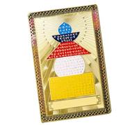 Tarjeta china Feng Shui, Dios de la riqueza, tarjeta de la suerte, tarjeta coleccionable tradicional de Dios de la Riqueza, tarjeta de talismán de riqueza, entrada, estudio, decoración de mesita de
