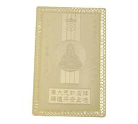 Tarjeta coleccionable, Hong Kong Grand para Marshal Shatin Che Kung Temple Classic Portable Copper Auto Worker Gold Souvenir Vintage Item (Grande-B)