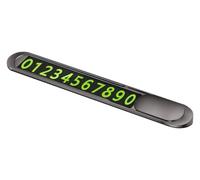 Tarjeta con números de teléfono para paradas tempo Placa luminosa for número de teléfono de estacionamiento temporal de coche, color blanco y negro, paquete de 2(Black)
