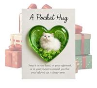 Tarjeta conmemorativa de gato dormido, postal en forma de corazón, tarjeta de felicitación de aliento con ilustración encantadora para hombres, mujeres, niños, niñas, jóvenes, adolescentes, abuela