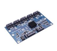 Tarjeta Controlador Tarjeta Madre Tarjeta De ExpansiÓN 1 A 5 Puertos Sata3.0 6 Gbps Multiplicador Adaptador De Tarjeta Vertical De Puerto