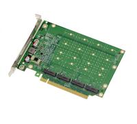 Tarjeta Controladora Pcie 3.0 16x para 4 SSD M.2 Nvme M Key (M2 Ngff ) Juntas