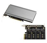 Tarjeta Controladora PCIe 3.1 16x Para 4 SSD M2 NVME - 4x M.2 NGFF - ASM2824