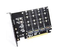 Tarjeta conversora adaptadora M.2 NVME-PCIe X16 Tarjeta de expansión NVME de 4 puertos